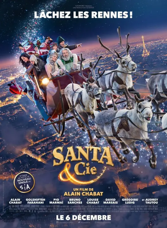Cartel de la película El reno de santa sobre Paris